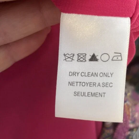 Hale Bob Paisley Print Long Sleeve Belted Dress L - Picture 12 of 13